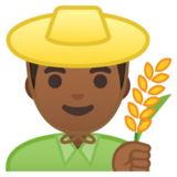 男农民：中黑肤色emoji素材一 160x160像素