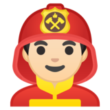 男消防员：浅肤色emoji素材一 160x160像素