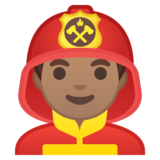 男消防员：中等肤色emoji素材一 160x160像素