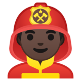 消防员：深色肤色emoji素材一 160x160像素