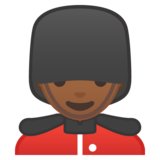 男警卫：中黑肤色emoji素材一 160x160像素