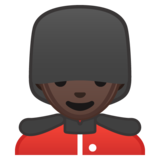 男警卫：深色肤色emoji素材一 160x160像素