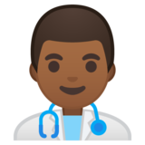 男保健员：中黑肤色emoji素材一 160x160像素