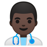 男保健员：深色肤色emoji素材一 160x160像素