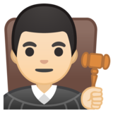 男法官：浅肤色emoji素材一 160x160像素