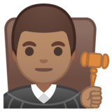 男法官：中等肤色emoji素材一 160x160像素