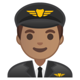 男飞行员:中等肤色emoji素材一 160x160像素