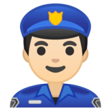 男警官：浅肤色emoji素材一 160x160像素