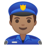 男警官：中等肤色emoji素材一 160x160像素