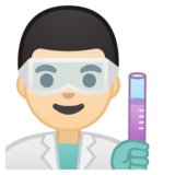 男科学家：浅肤色emoji素材一 160x160像素