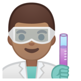 男科学家：中等肤色emoji素材一 160x160像素