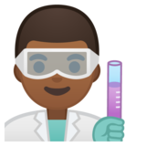 男科学家：中黑肤色emoji素材一 160x160像素