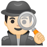 男侦探：浅肤色emoji素材一 160x160像素