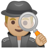 男侦探：中等浅肤色emoji素材一 160x160像素