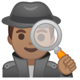 男侦探：中等肤色emoji素材一 160x160像素