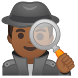 男侦探：中黑肤色emoji素材一 160x160像素