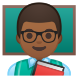 男老师：中黑肤色emoji素材一 160x160像素