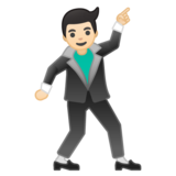 男子舞蹈：浅肤色emoji素材一 160x160像素