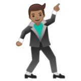 男子舞蹈：中等肤色emoji素材一 160x160像素
