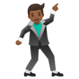 男子舞蹈：中黑肤色emoji素材一 160x160像素