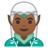 男精灵：中黑肤色emoji素材一 160x160像素