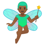 男仙子：中黑肤色emoji素材一 160x160像素