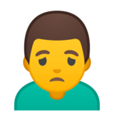 男人皱眉emoji素材一 160x160像素