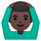 做“好”手势的男人：肤色暗淡emoji素材一 160x160像素