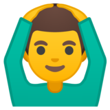 做“好”手势的男人emoji素材一 160x160像素