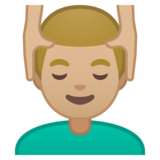 男士按摩：中浅肤色emoji素材一 160x160像素