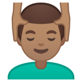 男士按摩：中等肤色emoji素材一 160x160像素