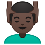 男士按摩：深色肤色emoji素材一 160x160像素