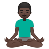 打坐的男人：肤色暗淡emoji素材一 160x160像素