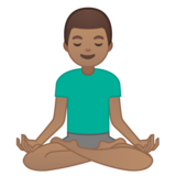 打坐的男人：中等肤色emoji素材一 160x160像素