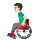 手动轮椅男：肤色浅emoji素材一 160x160像素