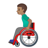 手动轮椅男：中等肤色emoji素材一 160x160像素
