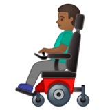 坐电动轮椅的男人：中等肤色emoji素材一 160x160像素