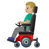 坐电动轮椅的男士：中等肤色emoji素材一 160x160像素