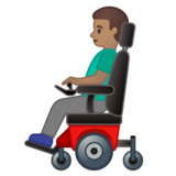 坐电动轮椅的男士：中等肤色emoji素材一 160x160像素