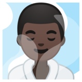 潮湿房间里的男人：深色肤色emoji素材一 160x160像素