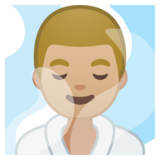 蒸汽房男士：中浅肤色emoji素材一 160x160像素