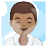 蒸汽房男士：中等肤色emoji素材一 160x160像素