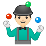 男子杂耍：浅肤色emoji素材一 160x160像素