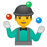 玩杂耍的人emoji素材一 160x160像素