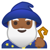 男法师：中黑肤色emoji素材一 160x160像素