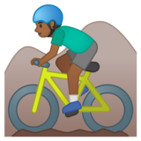 山地自行车：中等深色肤色emoji素材一 160x160像素