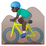 山地自行车：深色肤色emoji素材一 160x160像素