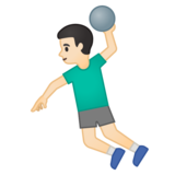 玩手球的男人:浅肤色emoji素材一 160x160像素