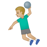 玩手球的男人：中浅肤色emoji素材一 160x160像素