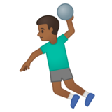 玩手球的男人：中黑肤色emoji素材一 160x160像素